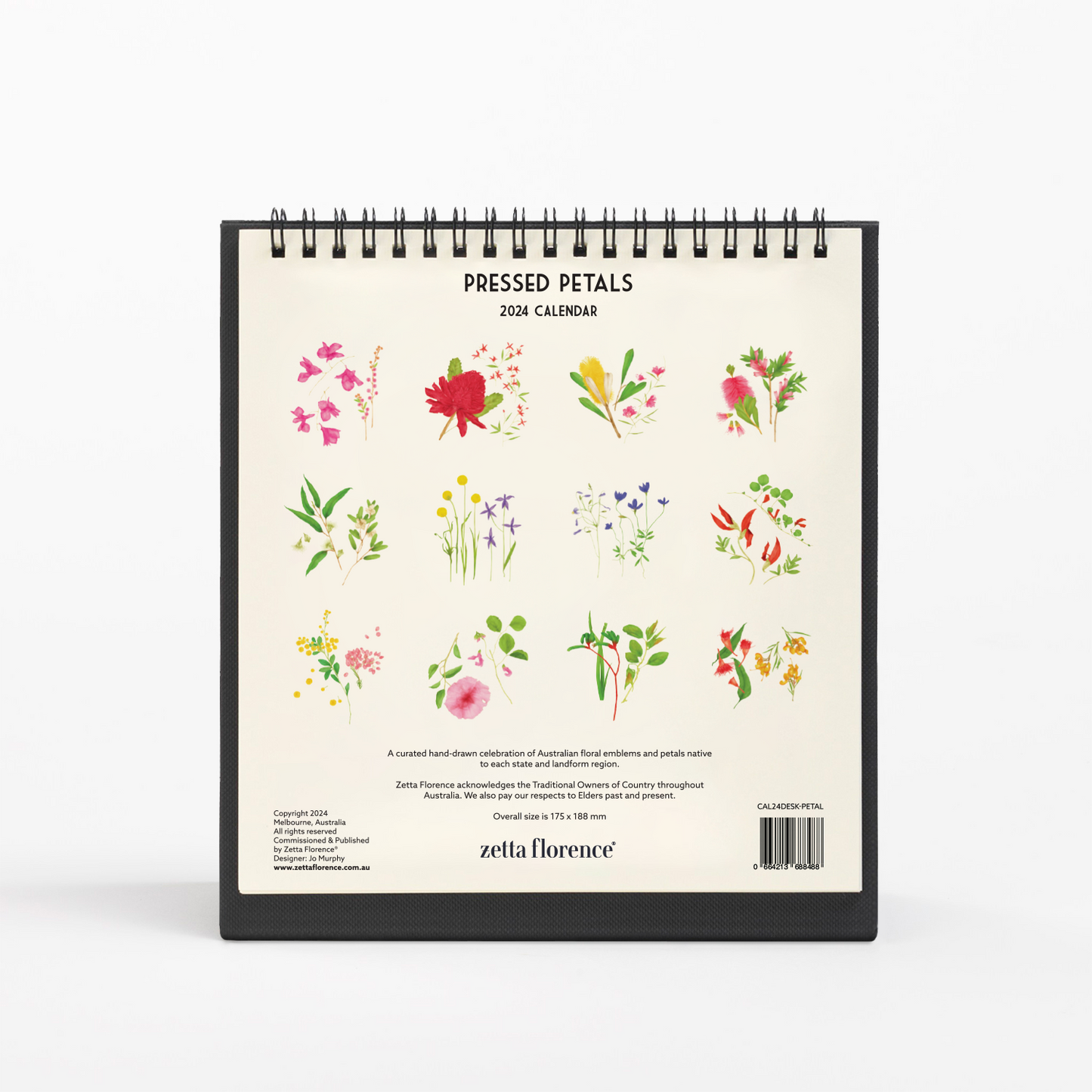 2024 Calendar - Pressed Petals - Desk