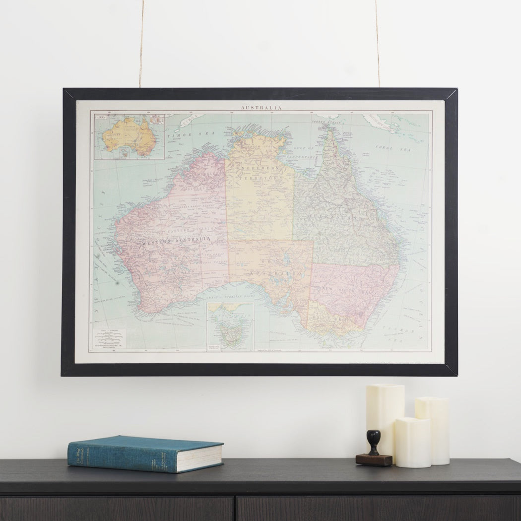 Decorative Paper - Map of Australia c. 1955