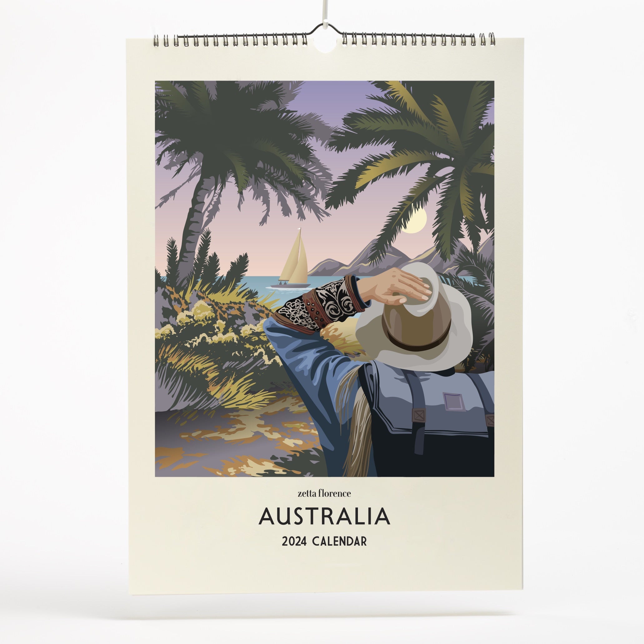 2024 Calendar Australia Wall Zetta Florence