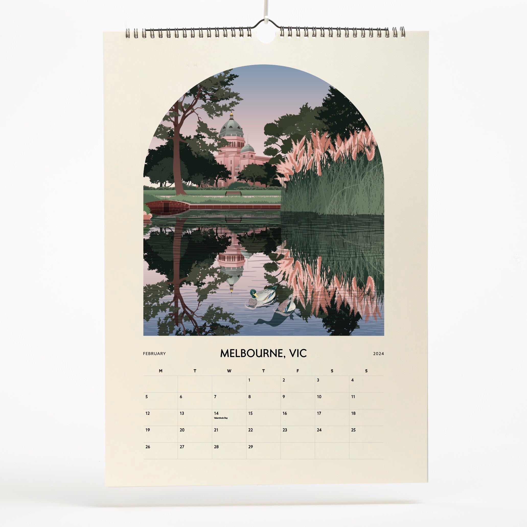 2024 Calendar Australia Wall Zetta Florence