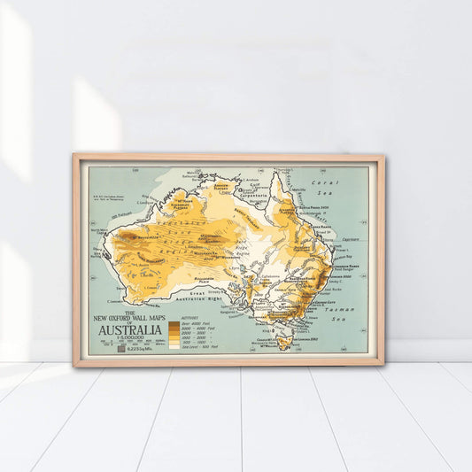 Decorative Paper - Australia Map New Oxford 1929
