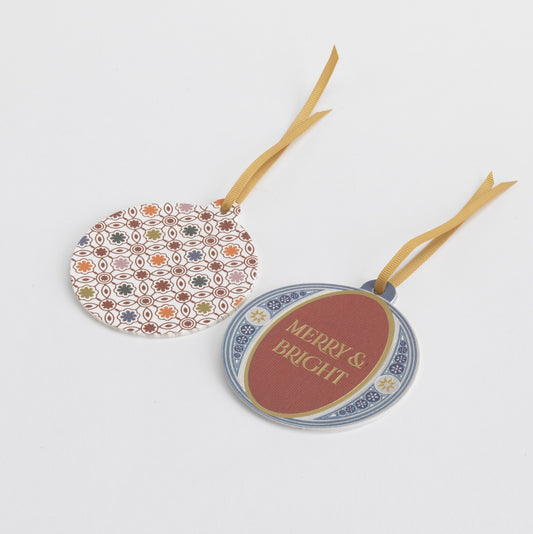 Gift Tag - Merry & Bright, Pattern - Pack of 12